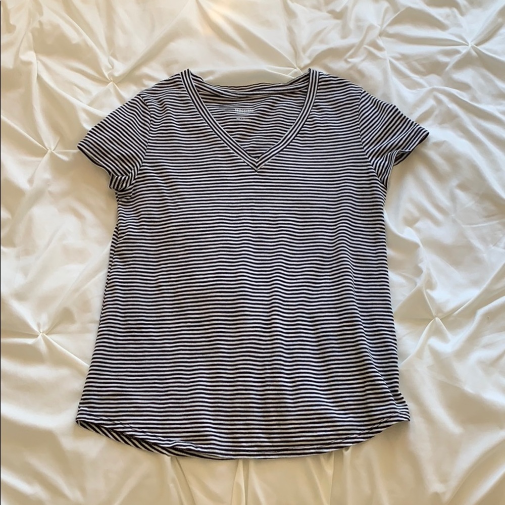 Mossimo Black and White Striped Tee